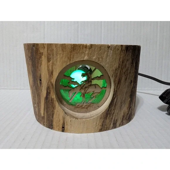 Spinnig Aspen Candle Wooden Electric Candle Horse Craft