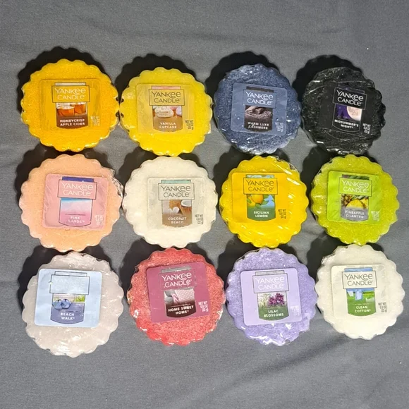 Yankee Candle Lot Of 12 Wax Tart Melts New Sealed - Vanilla Coconut Beach‎ Etc