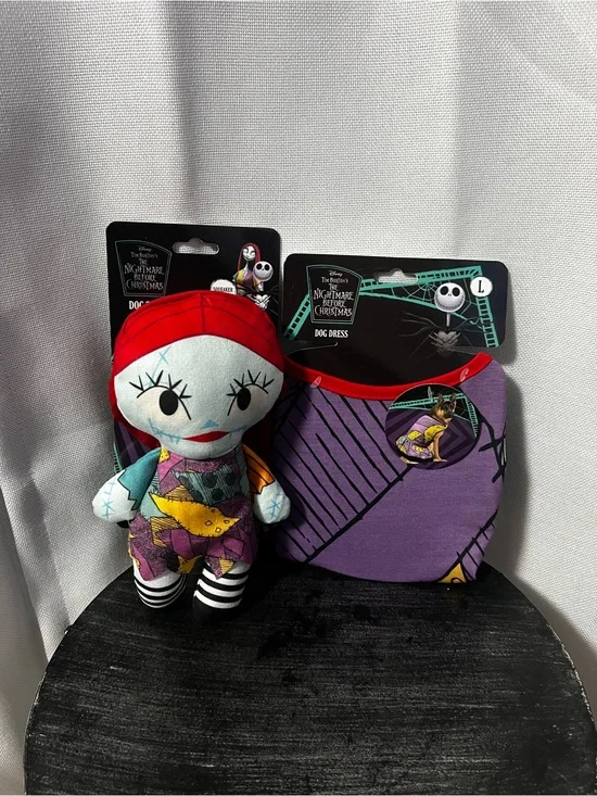 NIGHTMARE BEFORE CHRISTMAS SALLEY PET DOG TOY & DRESS HALLOWEEN SIZE L