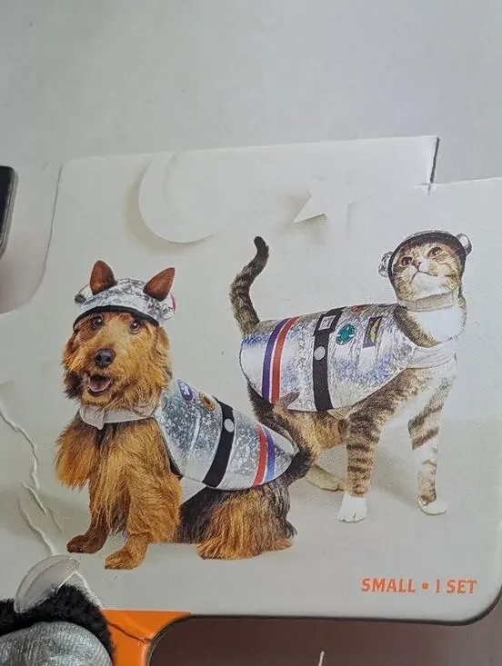 Hyde & Eek ASTRONAUT Pet Dog/Cat Halloween Costume Size XS Vest & Hat NWT