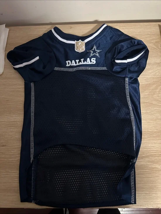 Pets First NFL Dallas Cowboys Navy Blue Football Jersey for Dogs