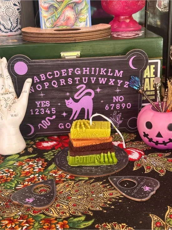Stack of Spell Books Candle | Witch Library Decor
