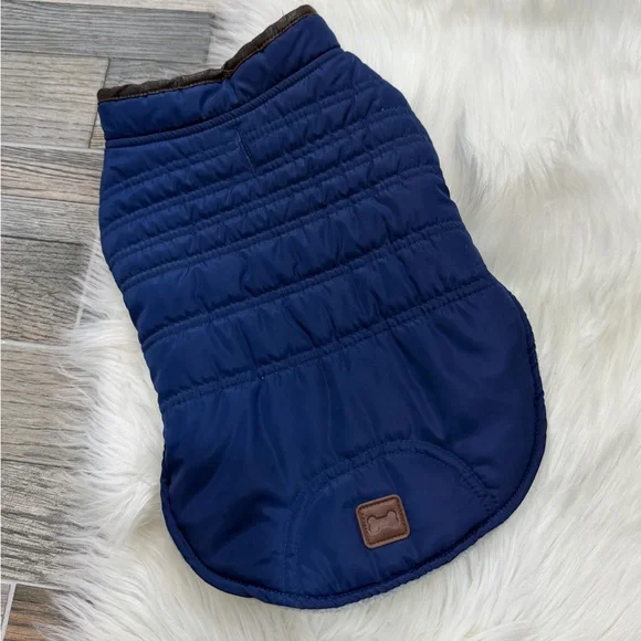Bond & Co. Navy and Gray Reversible Quilted Barn Jacket Size Small