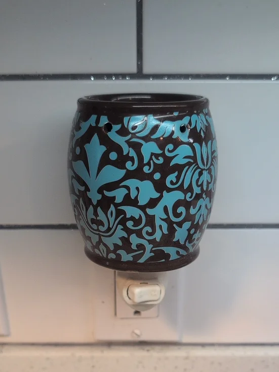 Turquoise & Brown Floral Ceramic Plug-In Warmer