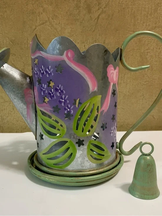 Partylite Lilac Watering Can candle holder & snuffer  P7498 NEW in Box