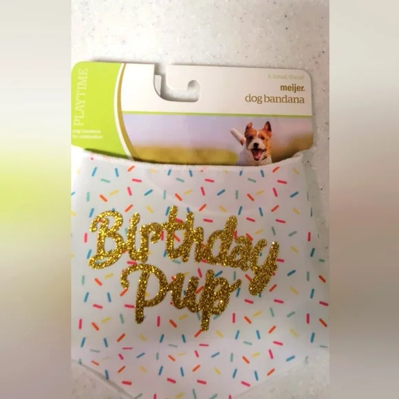 Birthday Pup Dog Bandana NEW