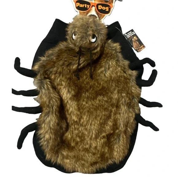 Halloween Dog Costume Spider with Soft Fur Size Large Extra Large! NWT