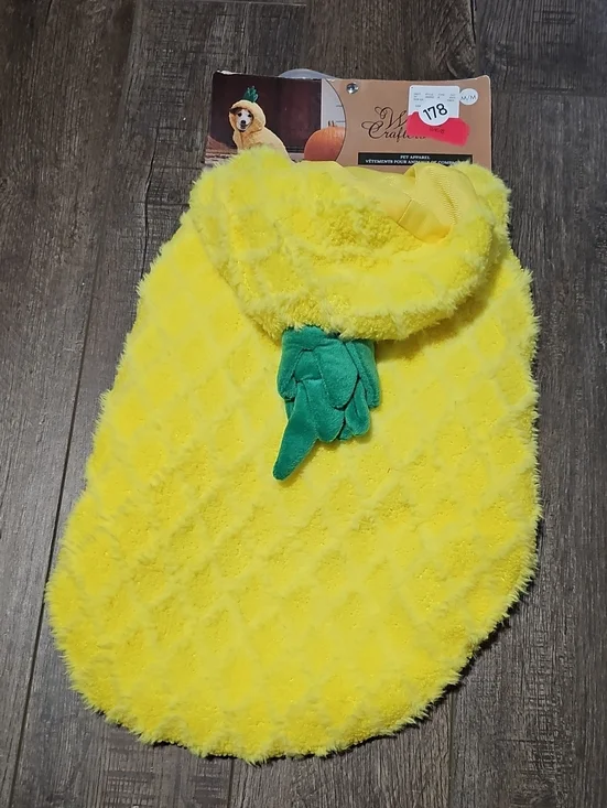 Witch Crafters Yellow Pineapple Plush Dog Costume New With Tags