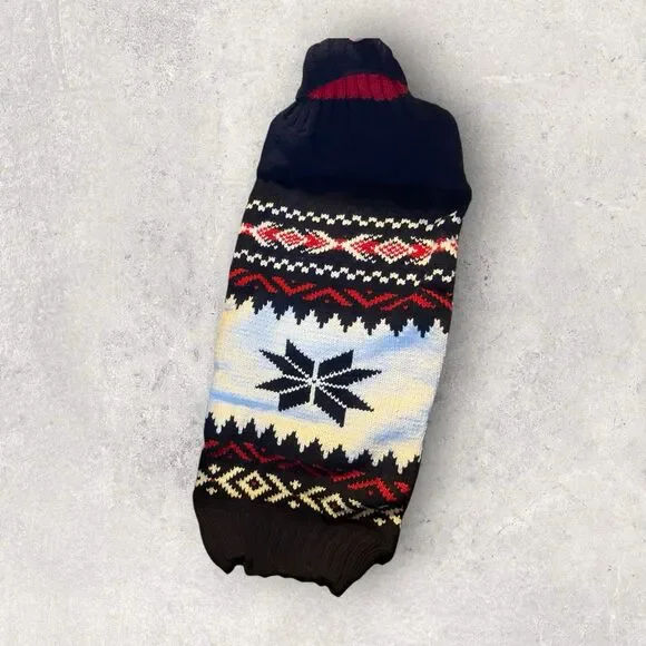 Chilly Dog Winter/Holiday Hand Knit Wool Dog Sweater In Size XXXL( 80+Lbs)