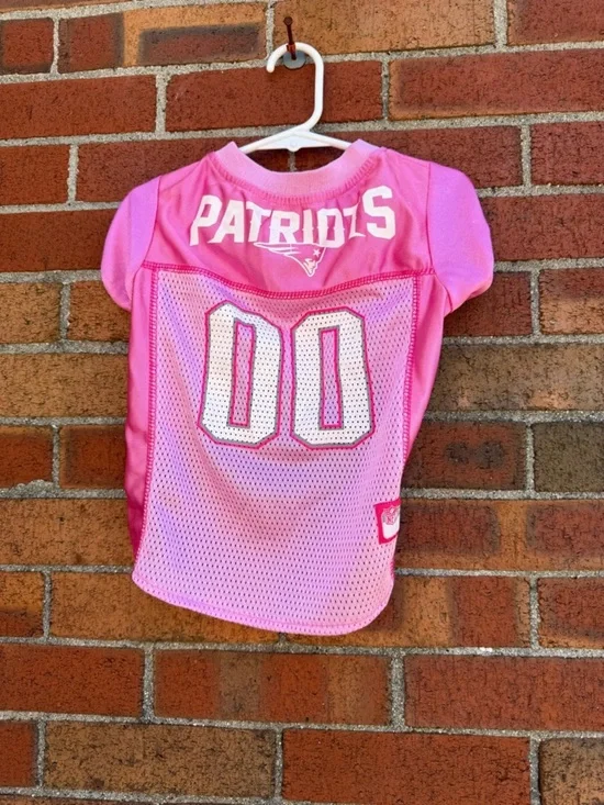 New England Patriots Pink Pet Jersey Medium NFL Dog Shirt Football Jersey