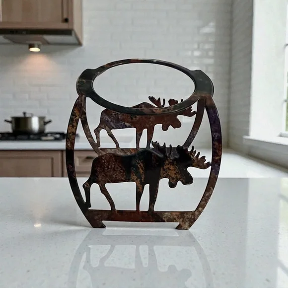 Moose Silhouette Candle Holder