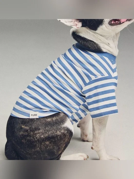 FURB Striped Pet T-Shirt Sz L