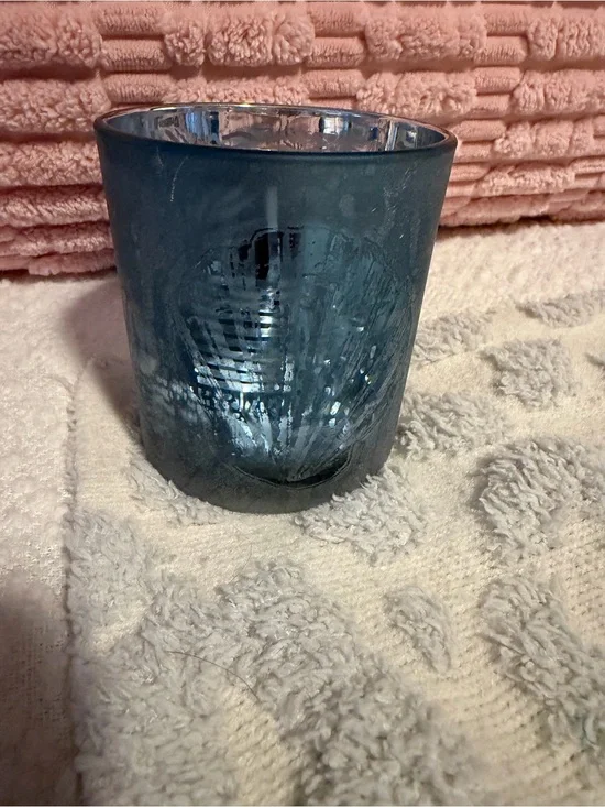 Blue Glass Votive Candle Holder - Home Accents