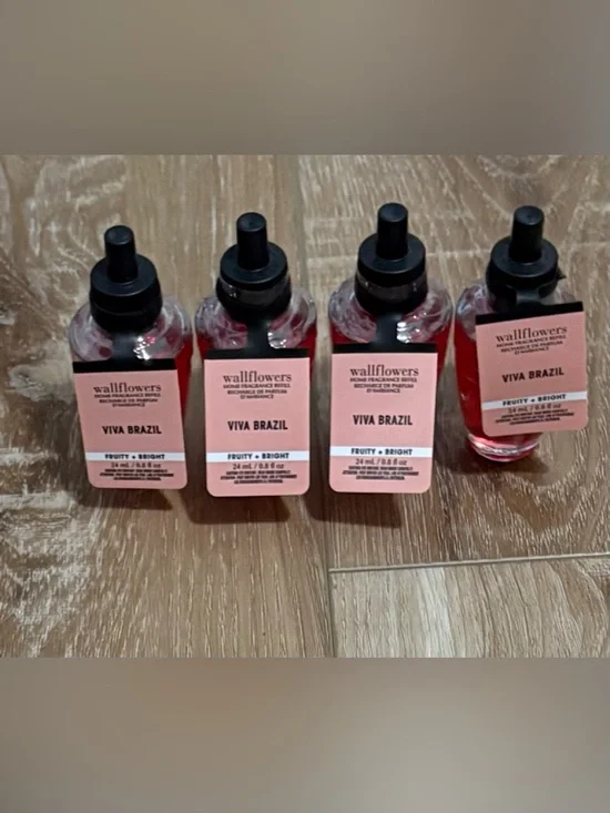 4 - BATH & BODY WORKS VIVA BRAZIL Wallflowers Fragrance REFILL BULBS LOT 4 NWT