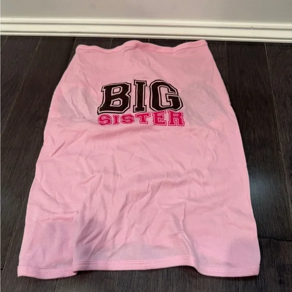 NWOT Dog Pet Chic Pink Big Sister Dog Shirt Outfit- Fits Large/XL Dog