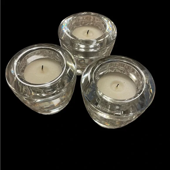 Glass candle holder