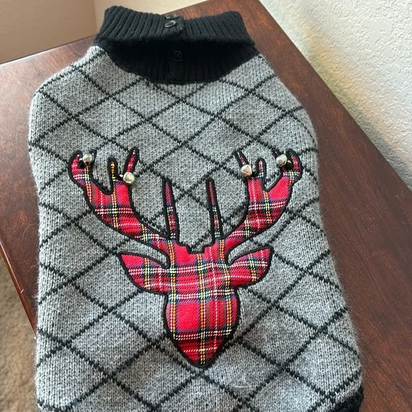 Barkley & Finn small dog Christmas Reindeer knitted sweater