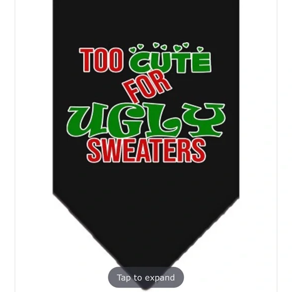 Too Cute Christmas Dog Bandana Small Large