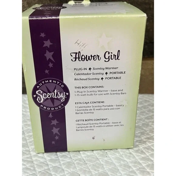 Retired SCENTSY Flower Girl PLUG-IN NIGHT LIGHT WAX WARMER