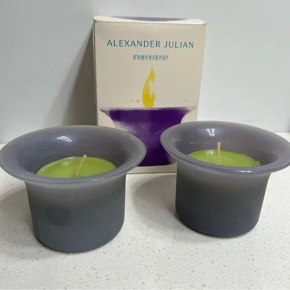 Alexander Julian Womenswear Candle Set RARE 1993