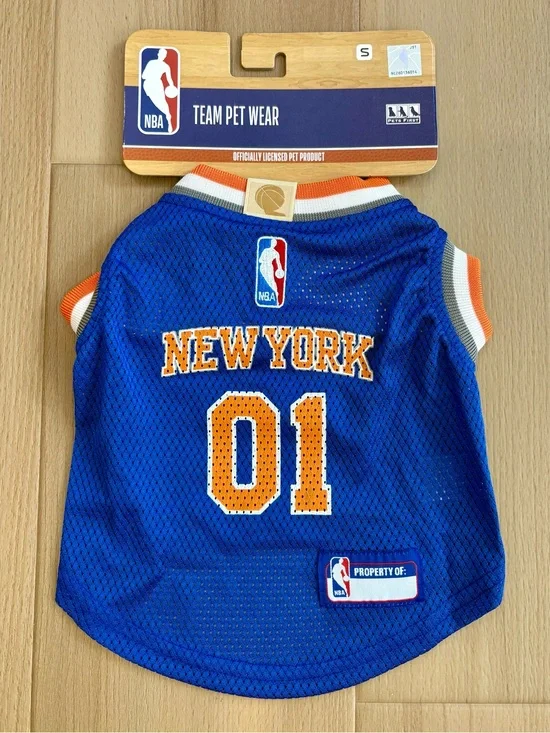 New York Knicks PET - Dog/Cat Jersey with Gold Championship Patch - Size Small