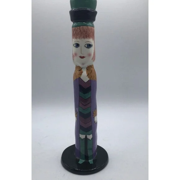 Susan Paley Ganz Candlestick Vase Gina‎ Green Boots Bella Casa Ceramic Lady
