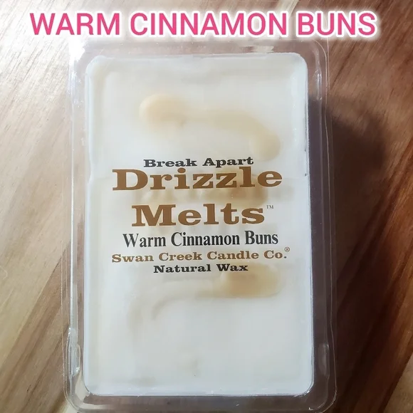 WARM CINNAMON BUNS by SWAN CREEK CANDLE CO Drizzle Melts Natural Wax 5.25 oz NWT