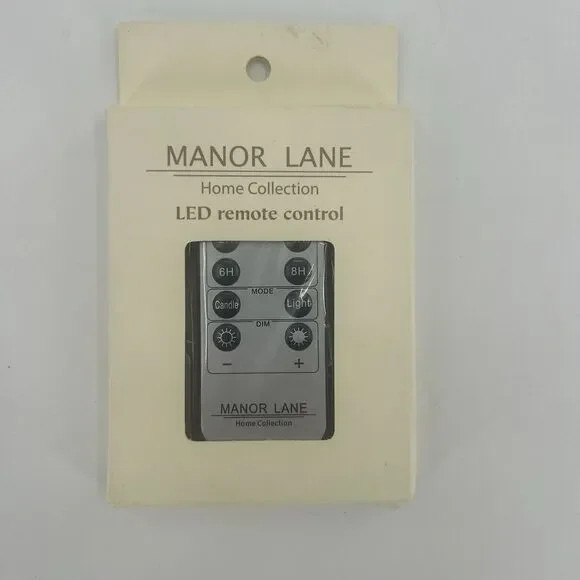 Manor Lane Flameless Candle Remote Conrol, Replacement, NEW