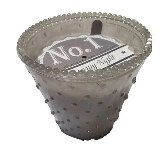 Chesapeake Bay No.1 Stormy Night Hobnail Glass Scented Candle Decorative‎