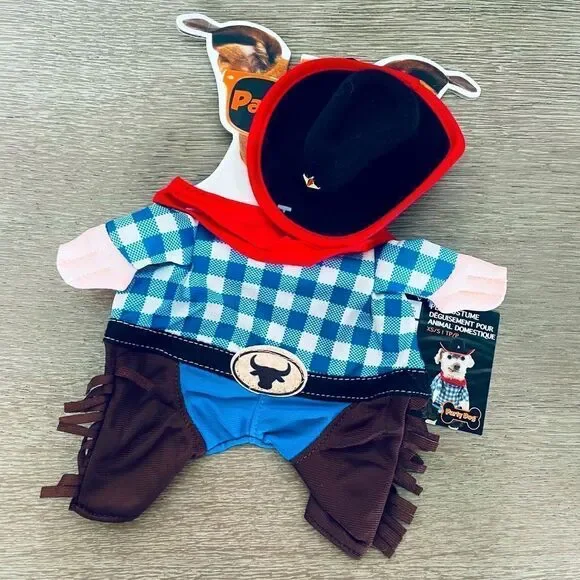 Halloween Cowboy Dog Pet Costume XS/S