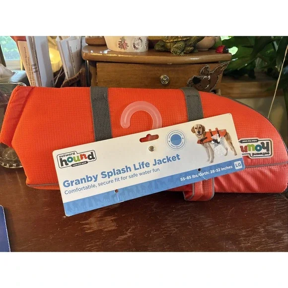 Outward Hound - Dog Life Jacket - K9 Granby Splash Orange Large *NEW*