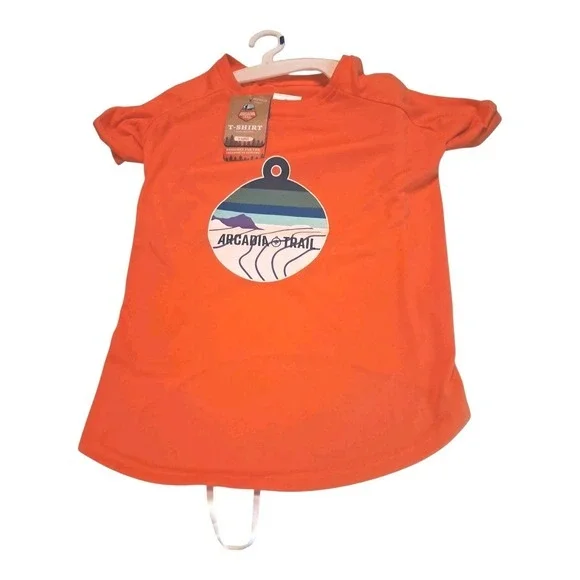 Arcadia Trail Eco-Friendly‎ Dog T-Shirt XL- Orange Tree Logo 100% Recycled NWT