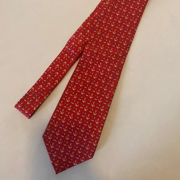 JOS A BANK Red Men’s 100% Silk Necktie Neck Tie $45 EUC