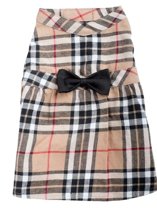 Plaid Brown Flannel Dress