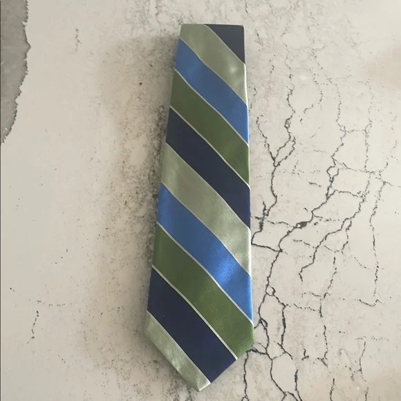 Brooks Brothers Blue and Green Striped Silk Tie