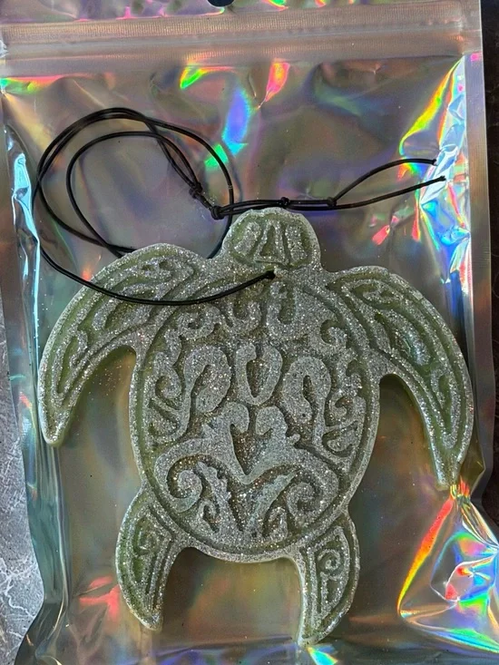 Glitter Sea Turtle - Car Freshie scent Black Cherry