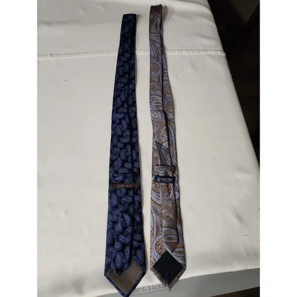 Nordstrom 100% Silk Necktie Tie Design‎ Blue /Stafford Signature Design Blue