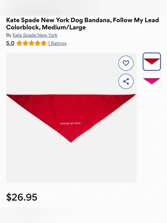 kate spade Red Dog Bandana 