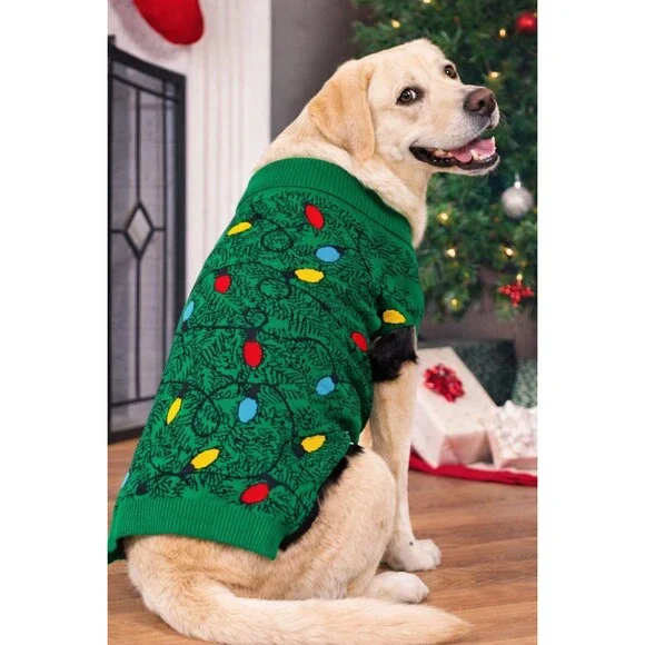 Dog Sweater Pet Ugly Sweater Christmas Tree Holiday Xmas‎ New NWT Large