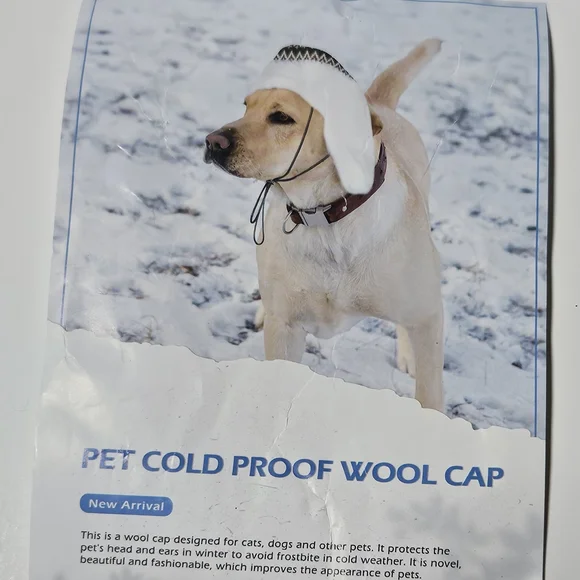 Cozy Winter Dog Cap - White