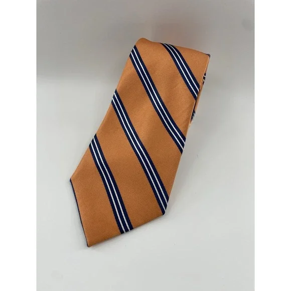 Tommy Hilfiger Orange White Blue Stripe 3.25
