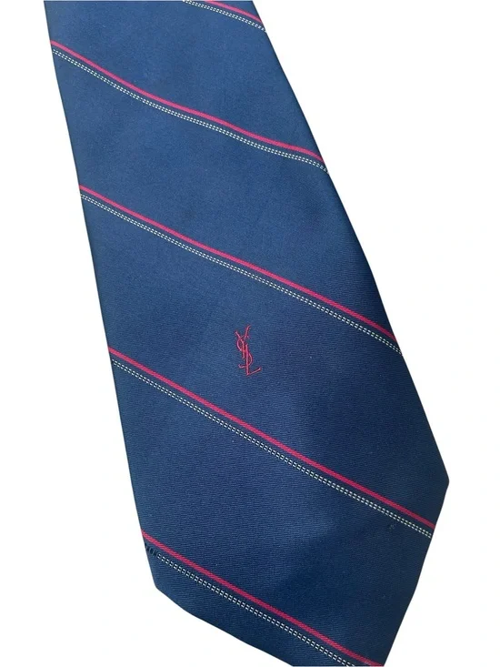 Yves Saint Laurent Navy Tie, Standard Length, EUC