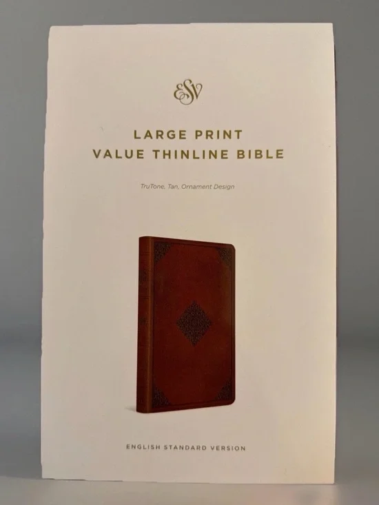 Bible (ESV) English Standard Version Large Print Value Thinline TruTone Tan New.