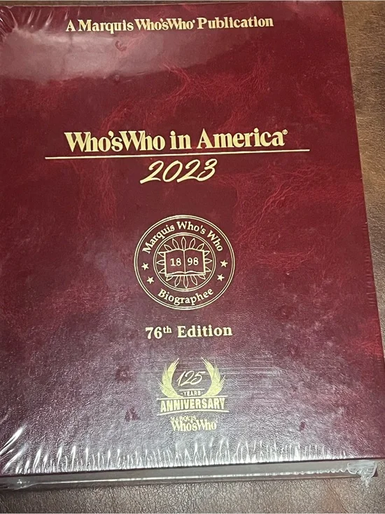 Who’s Who in America 2023 Hardcover - Burgundy with Gold Lettering