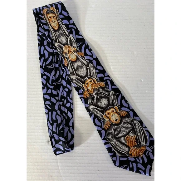 Marco Polo Italian Style Men's Necktie Tie‎ Purple Animal Print