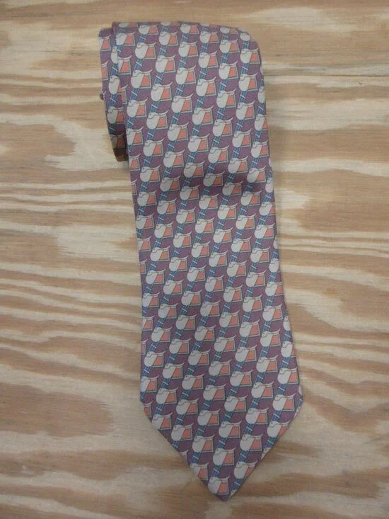 VINTAGE Hermes Neck Tie Silk Equestrian Woven Made in France 7144 FA