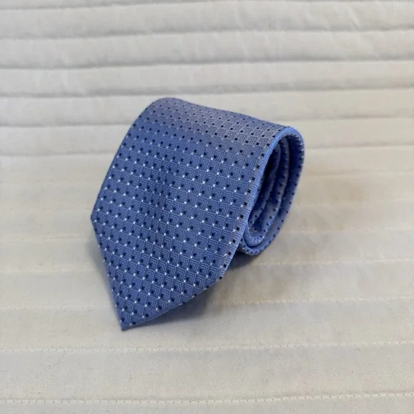 Joseph Abboud‎ Men's Tie Blue Square Pattern 100% Silk