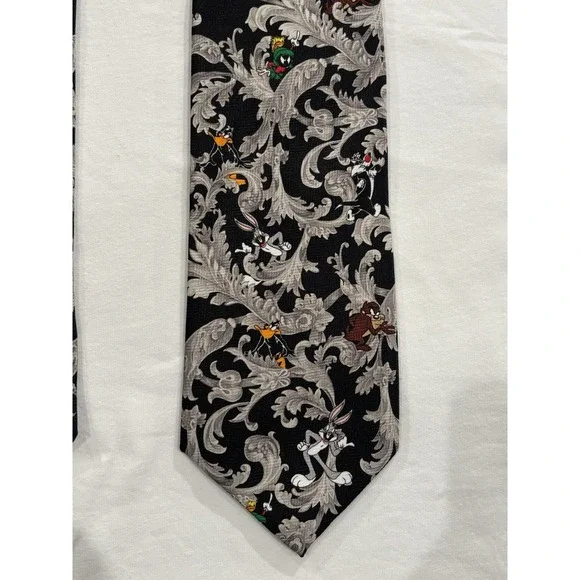 Looney Tunes Marvin the Martian‎ Bugs Taz Devil Daffy Tie 2000 Warner Bros Men