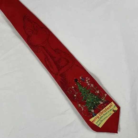 Dr. Seuss How The Grinch Stole‎ Christmas Holiday Novelty Light Up Tie Who Ville
