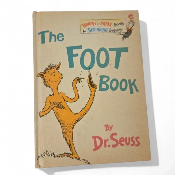 VTG 1968 Dr Seuss Childrens The Foot Book Hardcover Bright Early USA BOOK‎ CLUB